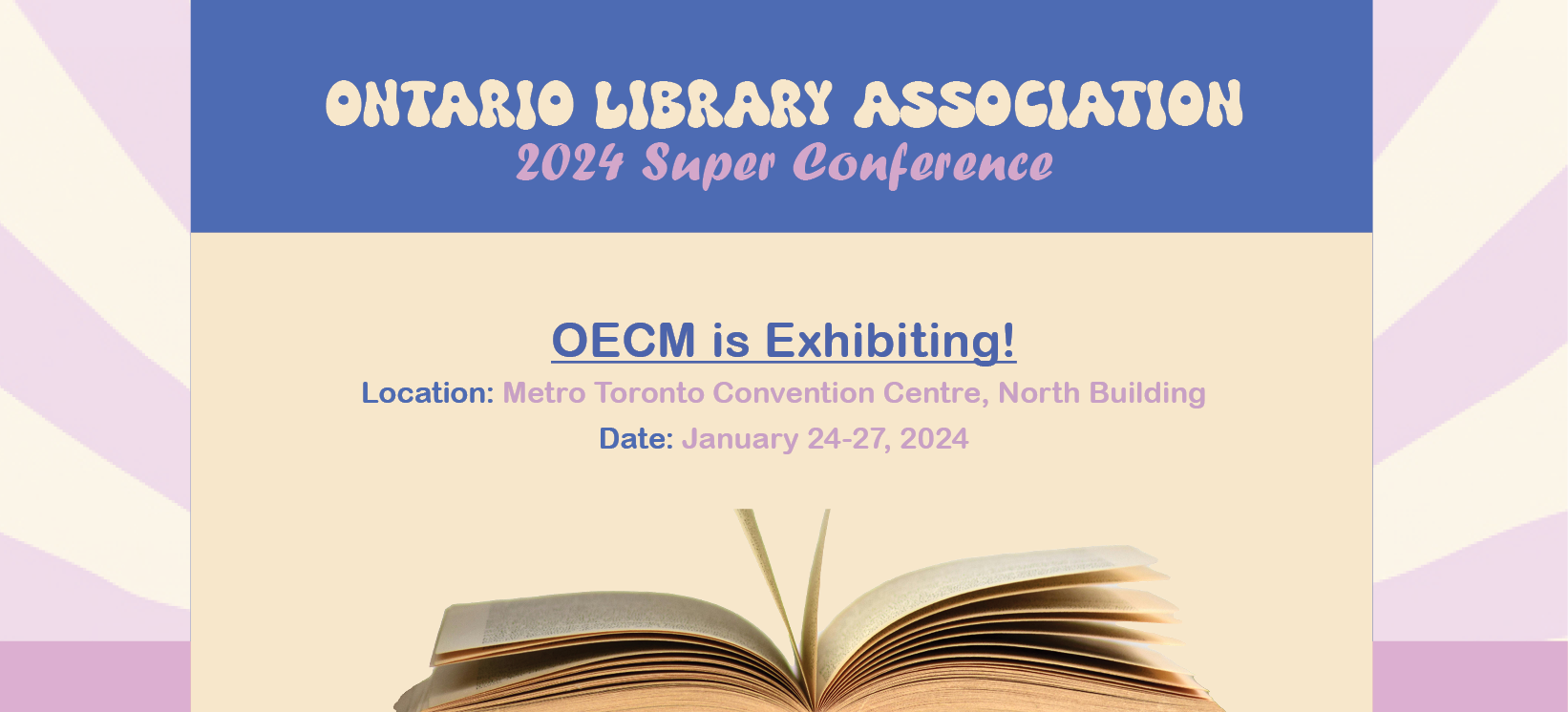 OLA Conference with opened book in the middle