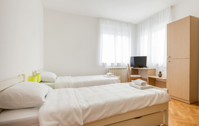 bedroom with two beds